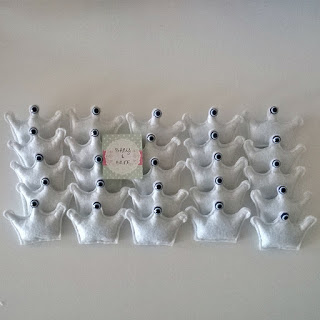 taç magnet keçe bebek şekeri